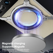 For ZTE nubia Z70 Ultra Mechanical Arm Borderless MagSafe Holder Metal Phone Case(Silver)