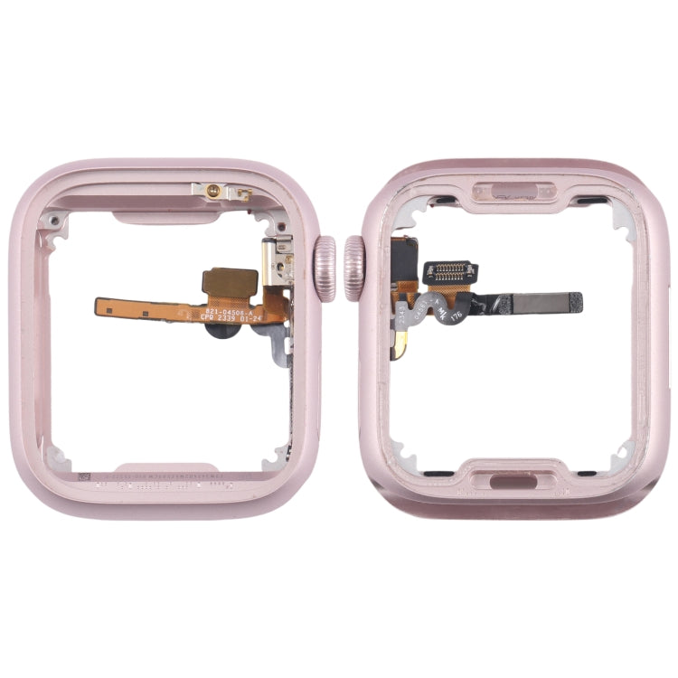 For Apple Watch Series 9 45MM GPS Aluminium Alloy Middle Frame Bezel Plate with Crown Spin Axis Flex Cable(Pink) - Middle Frame by PMC TechLife | Online Shopping South Africa | PMC TechLife | Buy Now Pay Later Mobicred