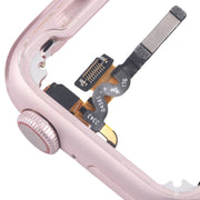 For Apple Watch Series 9 45MM GPS Aluminium Alloy Middle Frame Bezel Plate with Crown Spin Axis Flex Cable(Pink)