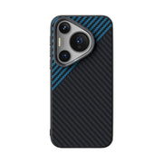 For Huawei Pura 70 ABEEL C Carbon Fiber Series 6D Micro Relief MagSafe Phone Case(Black Blue)