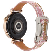 20mm Universal Slim Magnetic Buckle Napped Fabric Leather Watch Band(Pink)