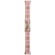 20mm Universal Slim Magnetic Buckle Napped Fabric Leather Watch Band(Pink)