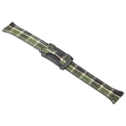 20mm Universal Slim Magnetic Buckle Napped Fabric Leather Watch Band(Green)
