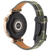 22mm Universal Slim Magnetic Buckle Napped Fabric Leather Watch Band(Green)