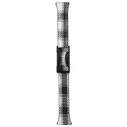 22mm Universal Slim Magnetic Buckle Napped Fabric Leather Watch Band(Grey)