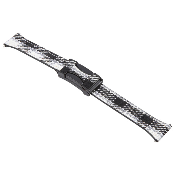 22mm Universal Slim Magnetic Buckle Napped Fabric Leather Watch Band(Grey)