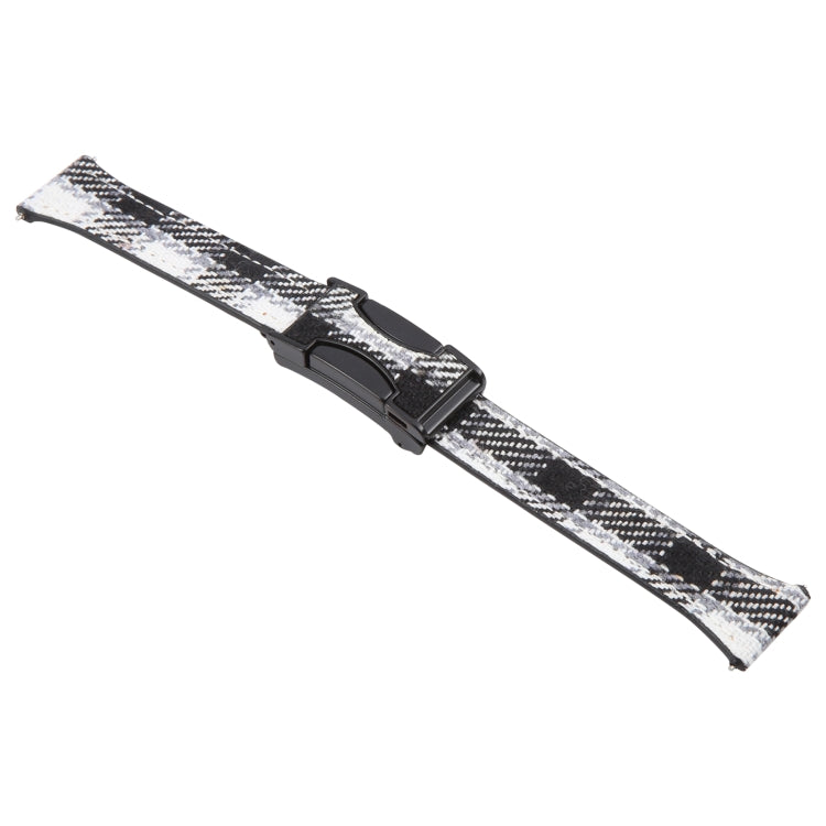 22mm Universal Slim Magnetic Buckle Napped Fabric Leather Watch Band(Grey)