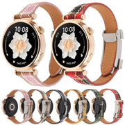 20mm Universal Slim Magnetic Buckle Napped Fabric Leather Watch Band(Pink)