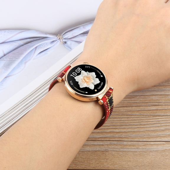 20mm Universal Slim Magnetic Buckle Napped Fabric Leather Watch Band(Yellow)