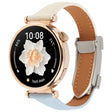 20mm Universal Slim Magnetic Buckle Genuine Leather Watch Band(Blue Beige) - free shipping - PMc TechLife - Order now!