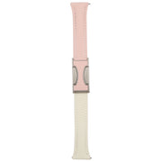 22mm Universal Slim Magnetic Buckle Genuine Leather Watch Band(Pink Beige)