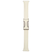 22mm Universal Slim Magnetic Buckle Genuine Leather Watch Band(Beige)