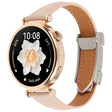 22mm Universal Slim Magnetic Buckle Genuine Leather Watch Band(Plain Weave Apricot) - free shipping - PMc TechLife - Order now!