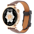 22mm Universal Slim Magnetic Buckle Genuine Leather Watch Band(Plain Weave Dark Coffee) - free shipping - PMc TechLife - Order now!
