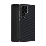 For Samsung Galaxy S25 Ultra 5G ABEEL C Carbon Fiber Series 6D Micro Relief MagSafe Phone Case(Black)