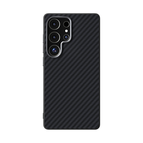 For Samsung Galaxy S25 Ultra 5G ABEEL C Carbon Fiber Series 6D Micro Relief MagSafe Phone Case(Black)