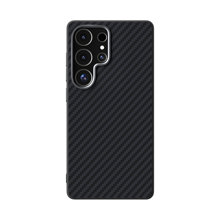 For Samsung Galaxy S25 Ultra 5G ABEEL C Carbon Fiber Series 6D Micro Relief MagSafe Phone Case(Black)
