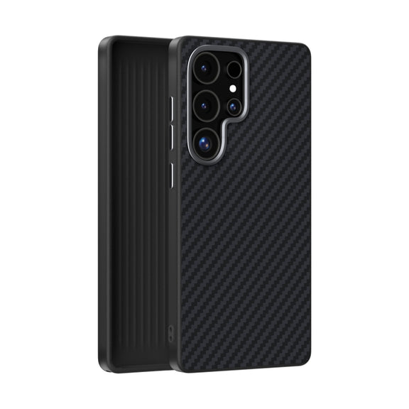 For Samsung Galaxy S25 Ultra 5G ABEEL C Carbon Fiber Series 6D Micro Relief MagSafe Phone Case(Black)