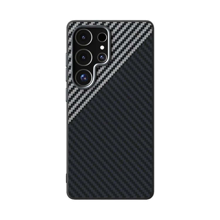 For Samsung Galaxy S25 Ultra 5G ABEEL C Carbon Fiber Series 6D Micro Relief MagSafe Phone Case(Black Grey) - Galaxy S25 Ultra 5G Cases by PMC TechLife | Online Shopping South Africa | PMC TechLife | Buy Now Pay Later Mobicred