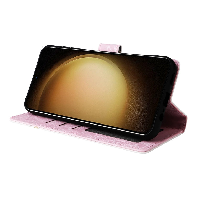 For Samsung Galaxy S25+ 5G Bronzing Painting RFID Leather Phone Case(Bloosoming Flower) - Galaxy S25+ 5G Cases by PMC Jewellery | Online Shopping South Africa | PMC Jewellery | Buy Now Pay Later Mobicred