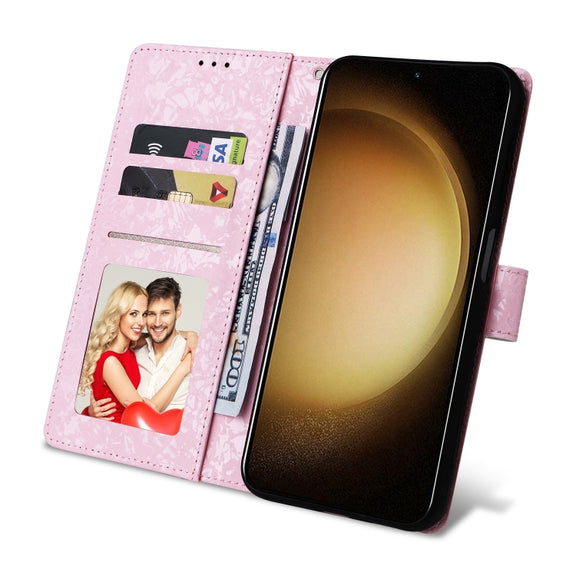 For Samsung Galaxy S25+ 5G Bronzing Painting RFID Leather Phone Case(Yellow Daisy)