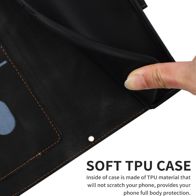 For Samsung Galaxy S25+ 5G Floral Pattern Leather Phone Case with Lanyard(Black) - free shipping - PMC Jewellery - Order now!