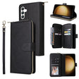 For Samsung Galaxy S25+ 5G 9-Card Slots Zipper Wallet Bag Leather Phone Case(Black) - Galaxy S25+ 5G Cases by PMC TechLife | Online Shopping South Africa | PMC TechLife | Buy Now Pay Later Mobicred