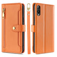 For Rakuten Hand 5G Sheep Texture Cross-body Zipper Wallet Leather Phone Case(Orange) - More Brand by PMC TechLife | Online Shopping South Africa | PMC TechLife | Buy Now Pay Later Mobicred