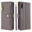 For Rakuten Hand 5G Sheep Texture Cross-body Zipper Wallet Leather Phone Case(Grey) - More Brand by PMC TechLife | Online Shopping South Africa | PMC TechLife | Buy Now Pay Later Mobicred