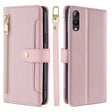 For Rakuten Hand 5G Sheep Texture Cross-body Zipper Wallet Leather Phone Case(Pink) - free shipping - PMC TechLife - Order now!