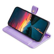For Rakuten Hand 5G Sheep Texture Cross-body Zipper Wallet Leather Phone Case(Purple)