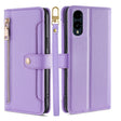 For Fujitsu Arrows We2 Sheep Texture Cross-body Zipper Wallet Leather Phone Case(Purple) - More Brand by PMC TechLife | Online Shopping South Africa | PMC TechLife | Buy Now Pay Later Mobicred