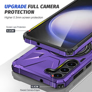 For Samsung Galaxy S25 5G MagSafe Magnetic Shockproof Phone Case with Ring Holder(Purple)
