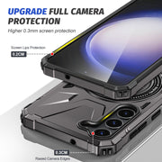 For Samsung Galaxy S25+ 5G MagSafe Magnetic Shockproof Phone Case with Ring Holder(Dark Grey)