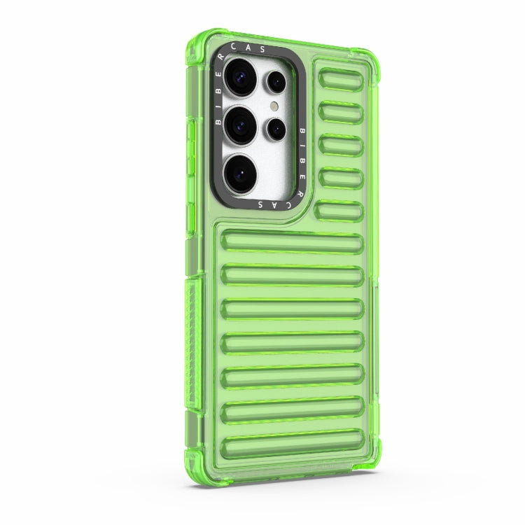 For Samsung Galaxy S25 Ultra 5G High Transparency TPU Hybrid PC Airbag Phone Case(Transparent Green) - Galaxy S25 Ultra 5G Cases by PMC Jewellery | Online Shopping South Africa | PMC Jewellery | Buy Now Pay Later Mobicred