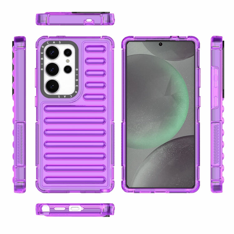 For Samsung Galaxy S25 Ultra 5G High Transparency TPU Hybrid PC Airbag Phone Case(Transparent Purple) - Galaxy S25 Ultra 5G Cases by PMC Jewellery | Online Shopping South Africa | PMC Jewellery | Buy Now Pay Later Mobicred