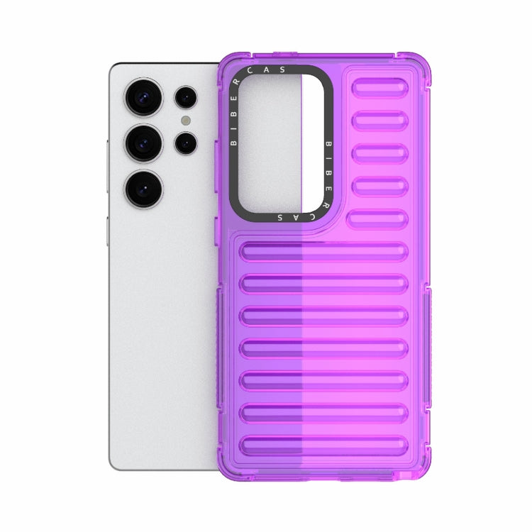 For Samsung Galaxy S25 Ultra 5G High Transparency TPU Hybrid PC Airbag Phone Case(Transparent Purple) - Galaxy S25 Ultra 5G Cases by PMC Jewellery | Online Shopping South Africa | PMC Jewellery | Buy Now Pay Later Mobicred