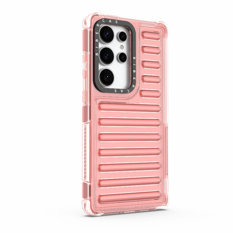 For Samsung Galaxy S25 Ultra 5G High Transparency TPU Hybrid PC Airbag Phone Case(Pink) - Galaxy S25 Ultra 5G Cases by PMC Jewellery | Online Shopping South Africa | PMC Jewellery | Buy Now Pay Later Mobicred