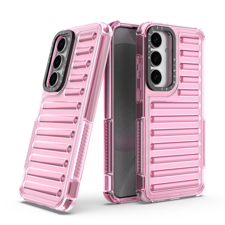 For Samsung Galaxy S25+ 5G High Transparency TPU Hybrid PC Airbag Phone Case(Pink) - free shipping - PMC Jewellery - Order now!