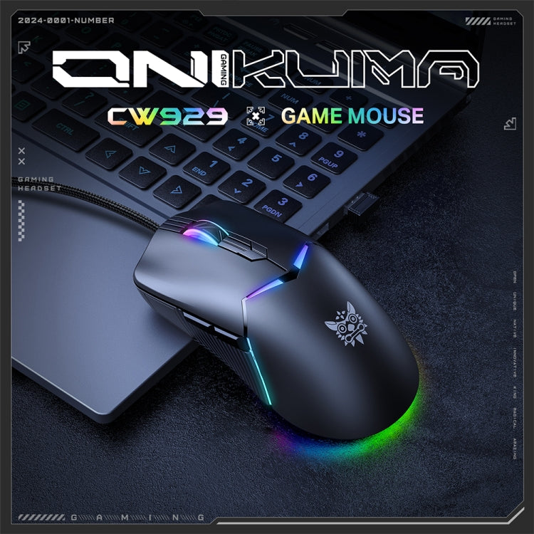 ONIKUMA CW929 RGB 6400DPI Wired Mouse(Black) - Wired Mice by ONIKUMA | Online Shopping South Africa | PMC TechLife | Buy Now Pay Later Mobicred