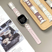 For Apple Watch 46mm / 49mm / 45mm / 44mm T-shaped Magnetic Buckle Stainless Steel Rubber Watch Band(Pink Starlight Buckle)