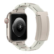 For Apple Watch 46mm / 49mm / 45mm / 44mm T-shaped Magnetic Buckle Stainless Steel Rubber Watch Band(Beige Starlight Buckle) - free shipping - PMC TechLife - Order now!