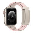 For Apple Watch 42mm / 41mm / 40mm / 38mm T-shaped Magnetic Buckle Stainless Steel Rubber Watch Band(Pink Starlight Buckle) - free shipping - PMC TechLife - Order now!