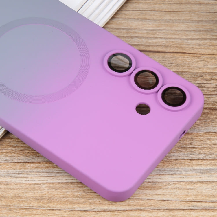 For Samsung Galaxy S25 5G Liquid TPU Silicone Gradient MagSafe Phone Case(Purple Grey) - Galaxy S25 5G Cases by PMC TechLife | Online Shopping South Africa | PMC TechLife | Buy Now Pay Later Mobicred