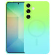 For Samsung Galaxy S25 5G Liquid TPU Silicone Gradient MagSafe Phone Case(Cyan Blue) - Galaxy S25 5G Cases by PMC TechLife | Online Shopping South Africa | PMC TechLife | Buy Now Pay Later Mobicred