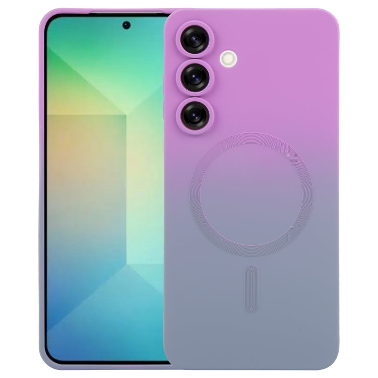 For Samsung Galaxy S25+ 5G Liquid TPU Silicone Gradient MagSafe Phone Case(Purple Grey) - free shipping - PMC TechLife - Order now!