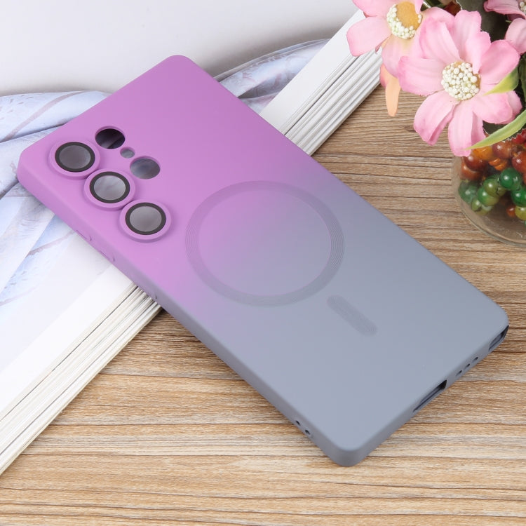For Samsung Galaxy S25 Ultra 5G Liquid TPU Silicone Gradient MagSafe Phone Case(Purple Grey) - free shipping - PMC TechLife - Order now!