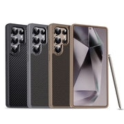For Samsung Galaxy S25 Ultra 5G Pita Series TPU + PC Texture Phone Case(Black)