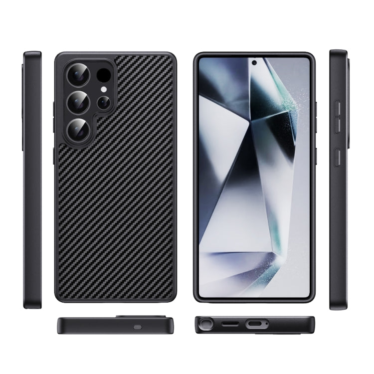 For Samsung Galaxy S25 5G Pita Series TPU + PC Texture Phone Case(Black)