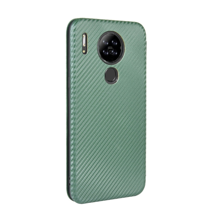 For Blackview A80 Carbon Fiber Texture Horizontal Flip TPU + PC + PU Leather Case with Card Slot(Green) - More Brand by PMC TechLife | Online Shopping South Africa | PMC TechLife | Buy Now Pay Later Mobicred